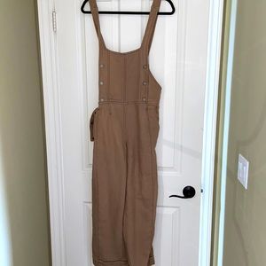 Brown Overall with buttons, vintage looking